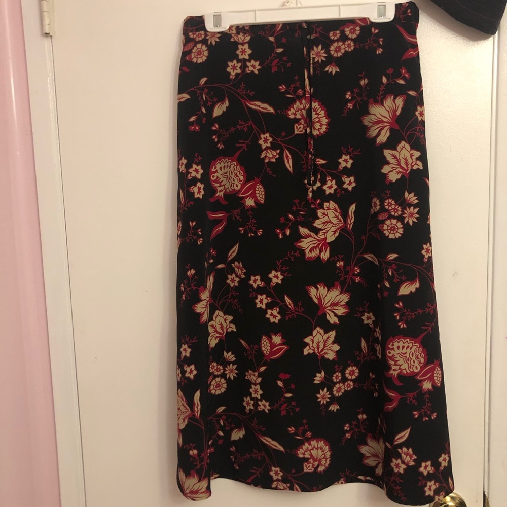 Dark Y2K Floral Maxi Skirt